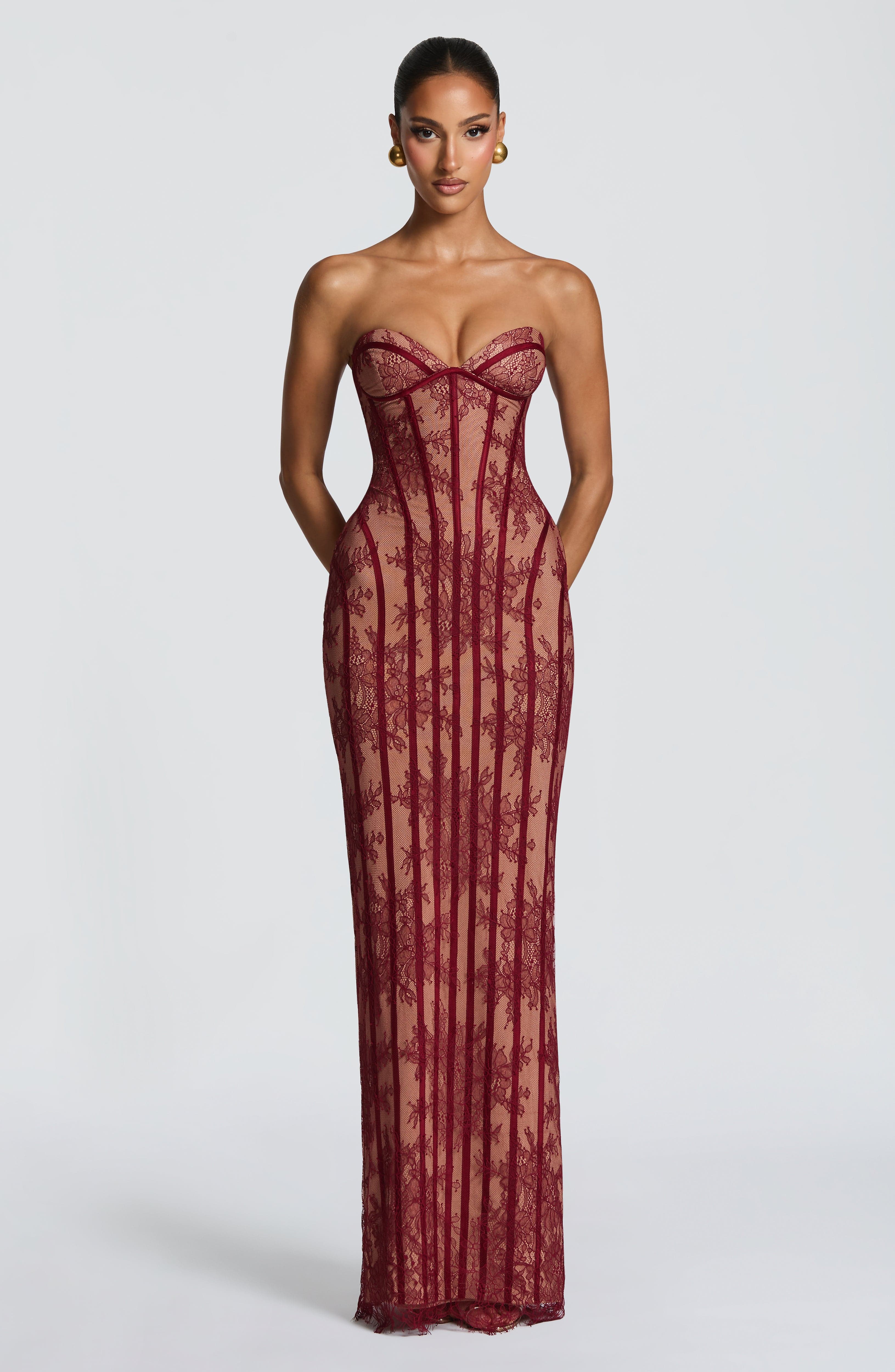 Sian Maxi Dress - Burgundy
